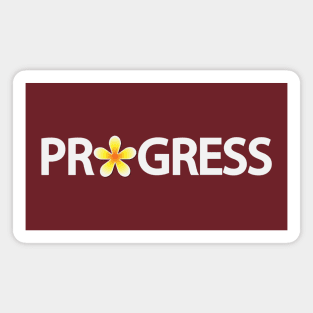 Progress artistic typography design Magnet